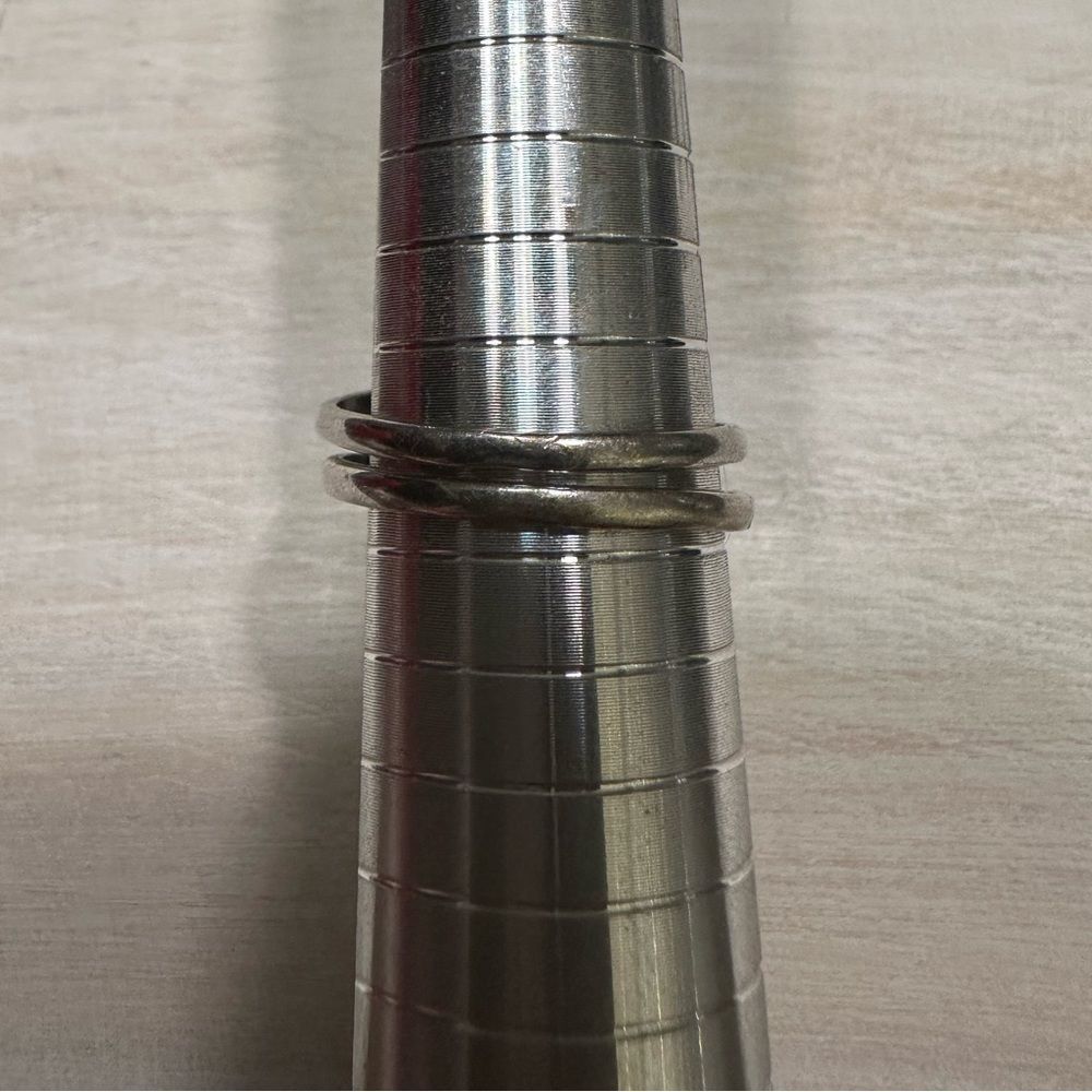 š
ŗVertical Three RowĀ SterlingāSilverāPearlāRing - Picture 4 of 4